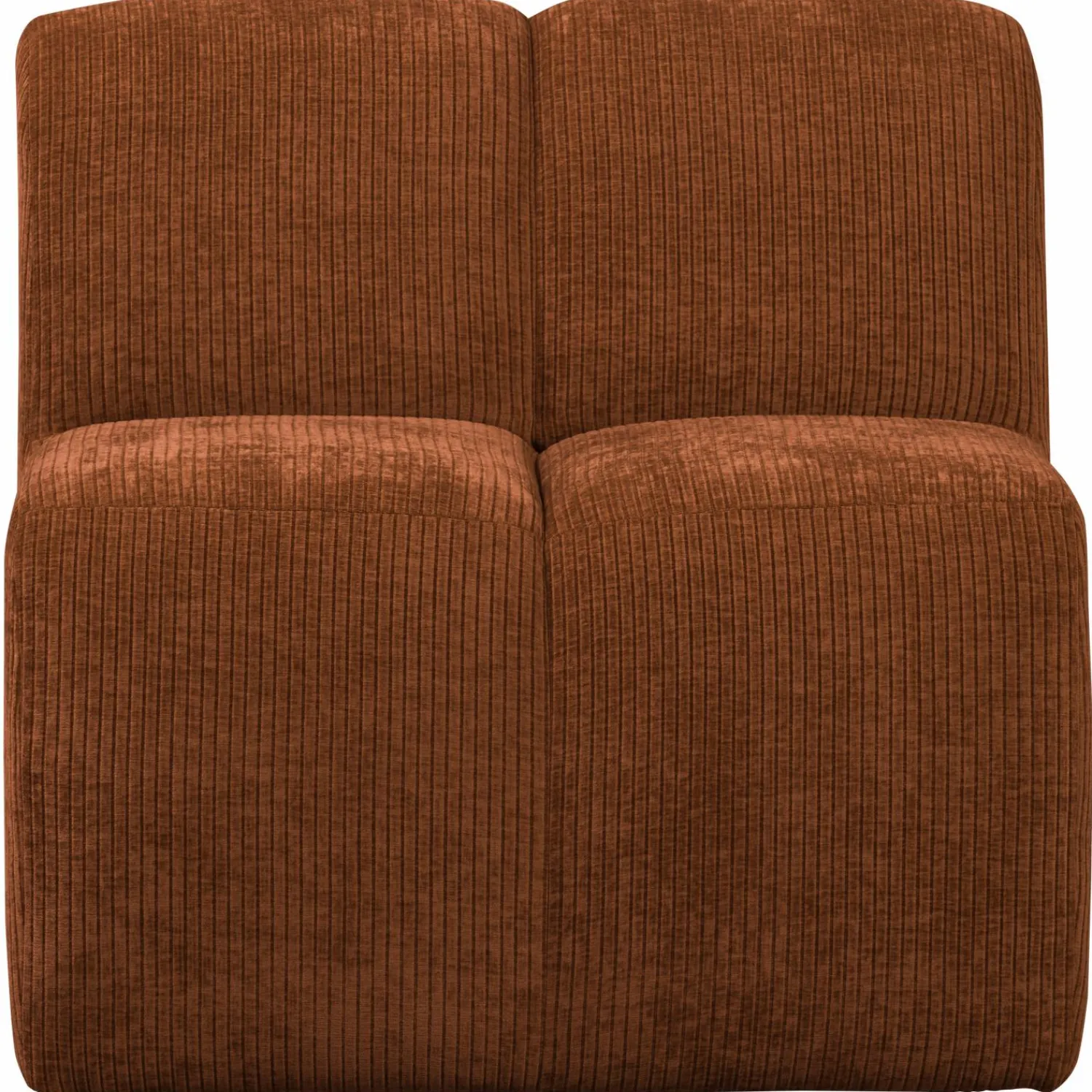 Sale WOOOD Mojo eetbankje 84 cm met rugleuning ribstof Roestbruin