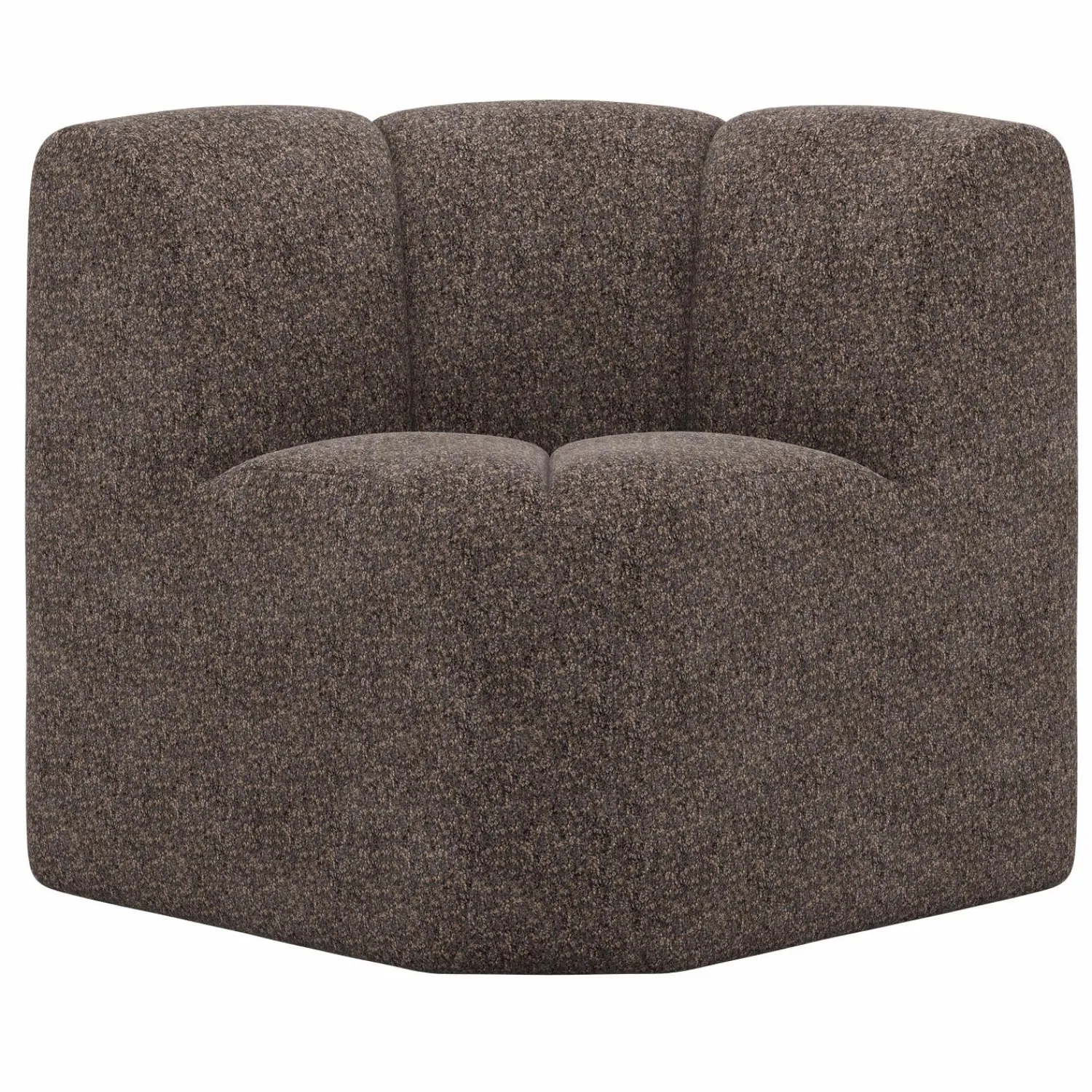 Outlet WOOOD Mojo eetbankje hoek met rugleuning wollig Bruin