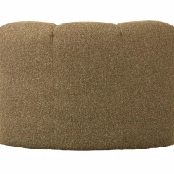 Best WOOOD Mojo eetbankje hoek met rugleuning bouclé Geel/bruin melange