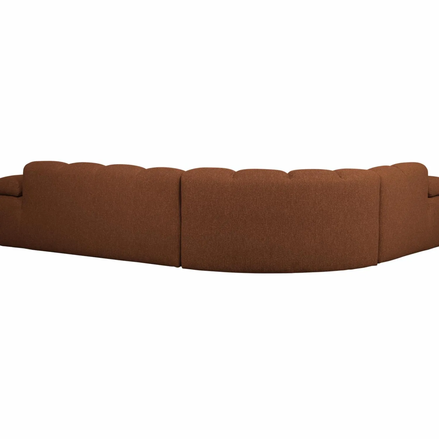 New WOOOD Mojo hoekbank links bouclé Roestbruin melange
