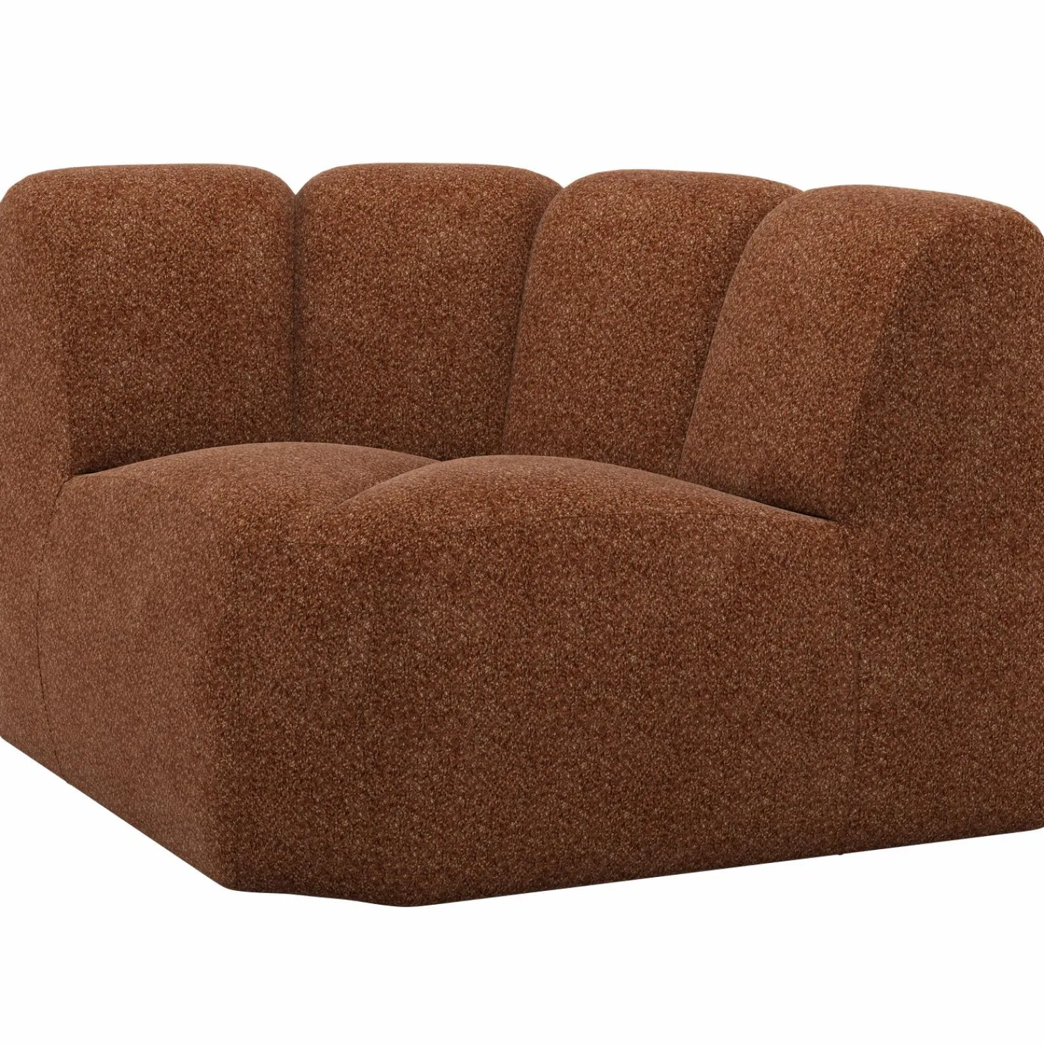 Clearance WOOOD Mojo hoekelement wollig roestbruin Ecru