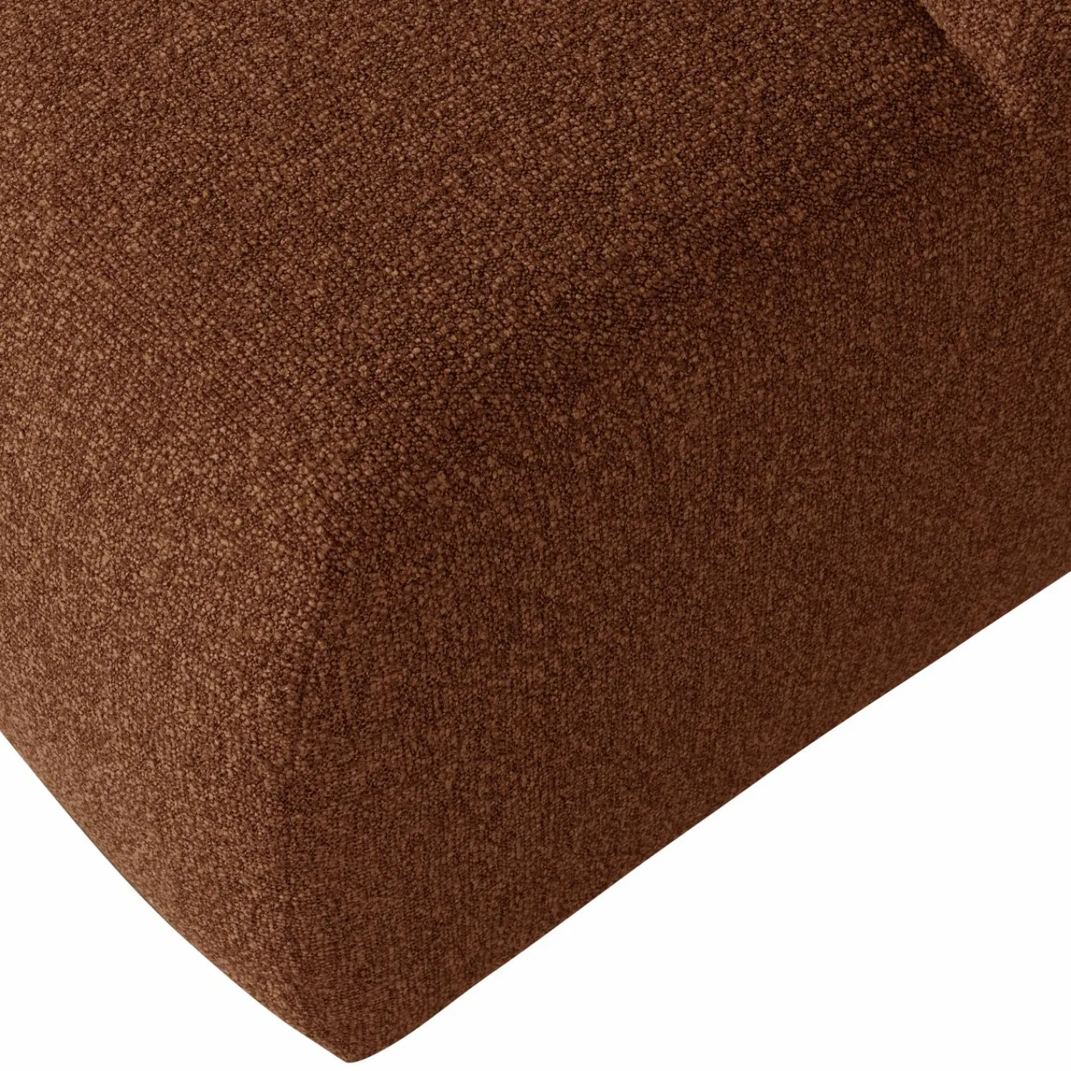 Best WOOOD Mojo poef 45x84x64 cm bouclé Roestbruin melange
