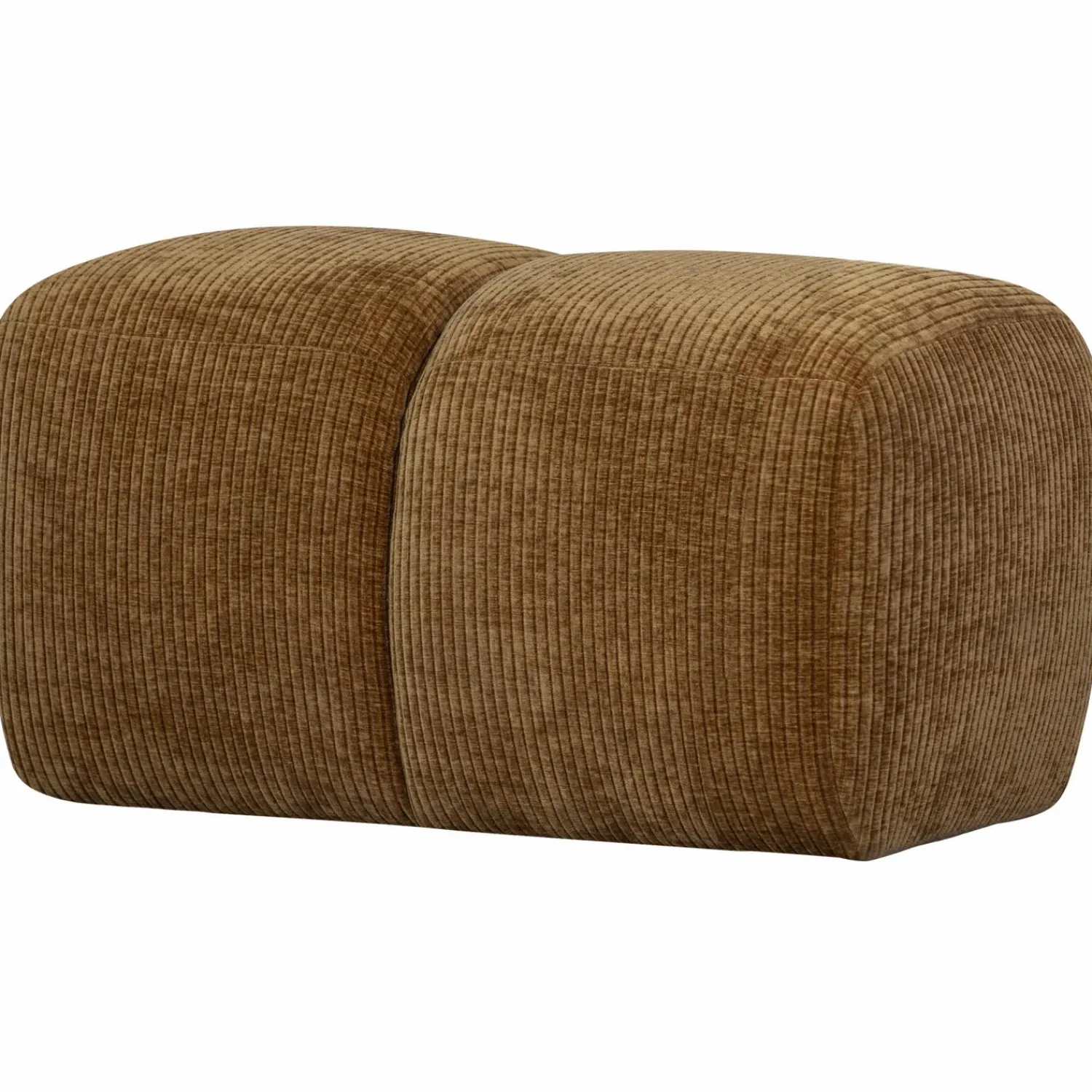 New WOOOD Mojo poef 45x84x64 cm ribstof Honinggeel