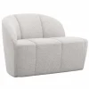 Clearance WOOOD Mojo 2-zits bankje links bouclé ecru melange