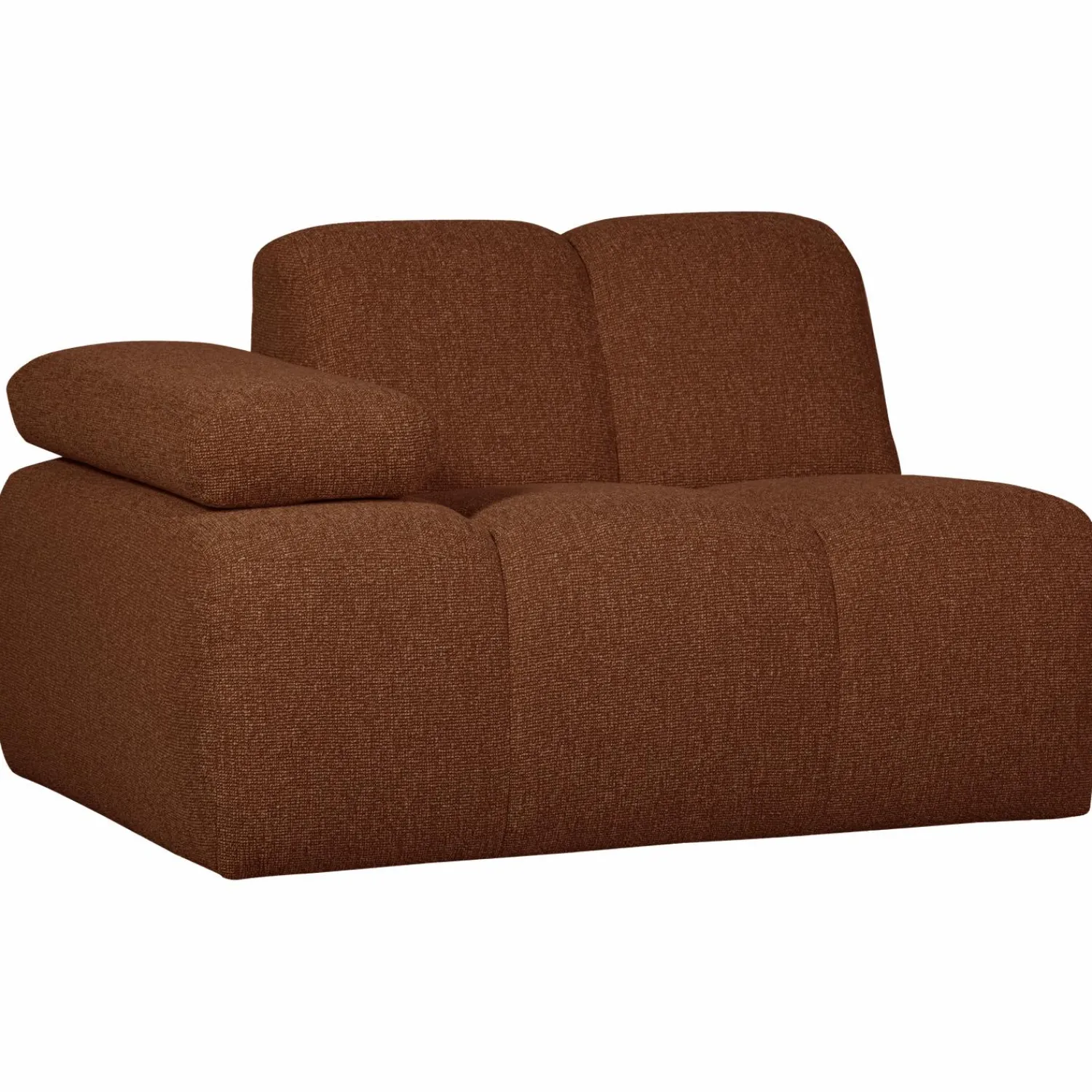 Sale WOOOD Mojo 1-zits element arm links bouclé Roestbruin melange