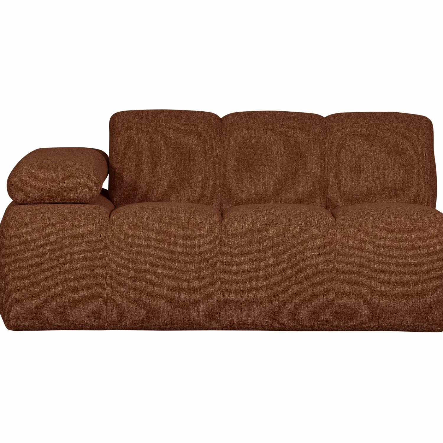 New WOOOD Mojo 1,5-zits element arm links bouclé Roestbruin melange
