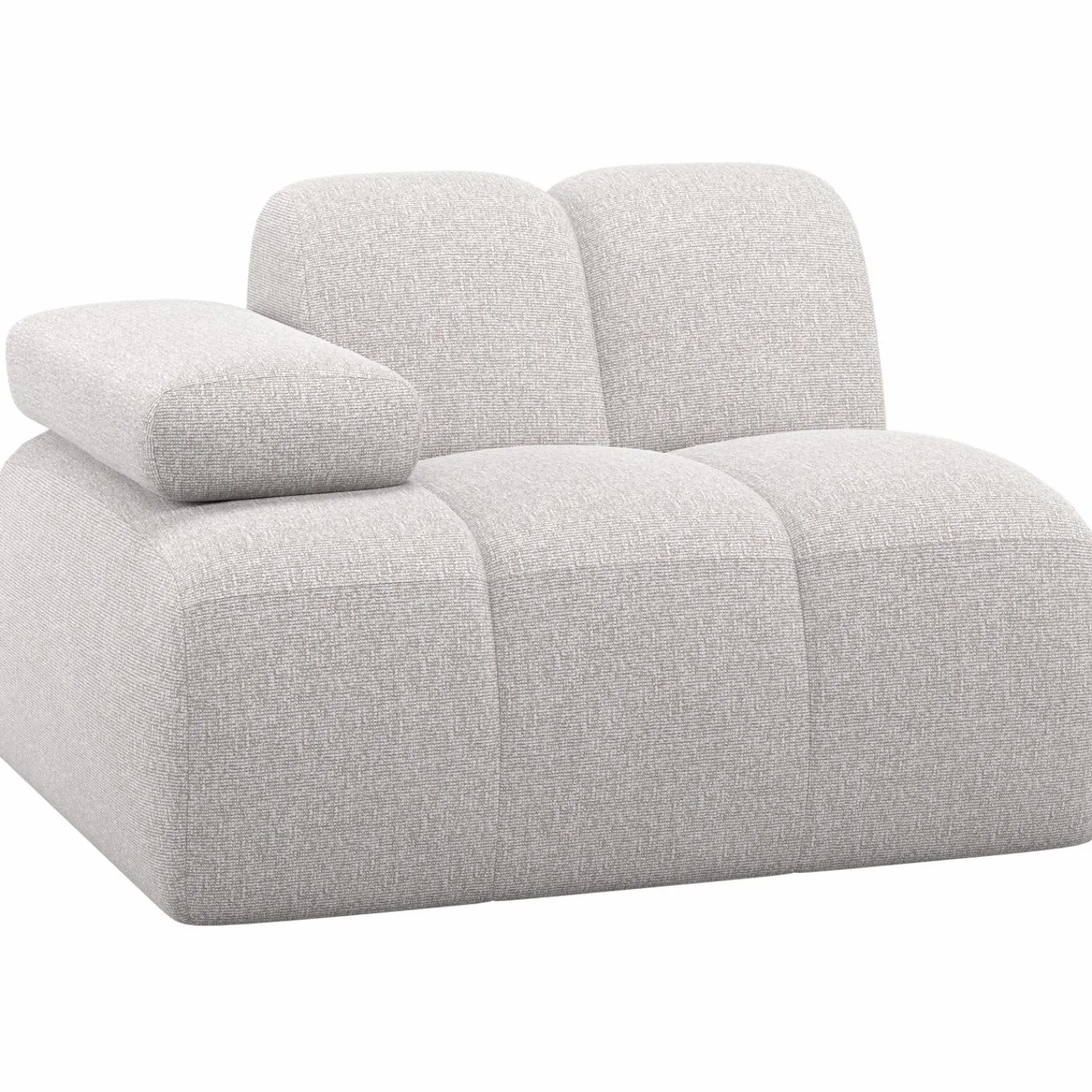 Sale WOOOD Mojo 1-zits element arm links bouclé ecru melange