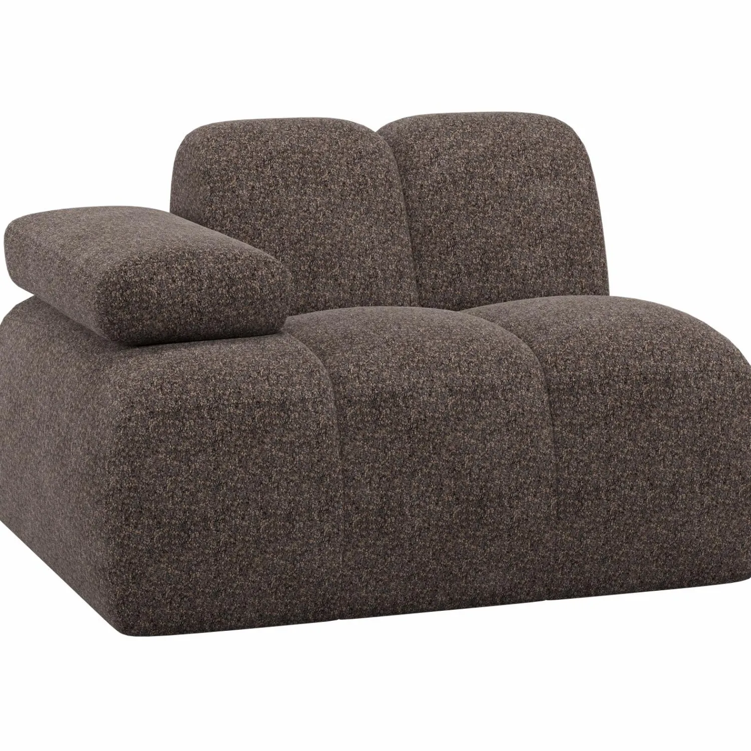 Outlet WOOOD Mojo 1-zits element arm links wollig Bruin
