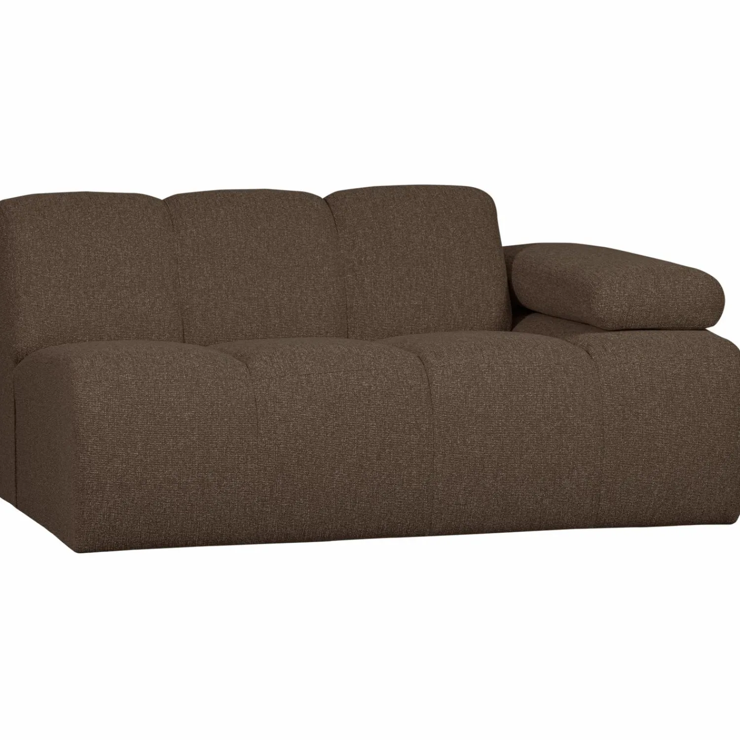Clearance WOOOD Mojo 1,5-zits element arm rechts bouclé Bruin melange