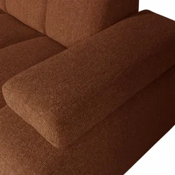 Clearance WOOOD Mojo 1,5-zits element arm rechts bouclé Roestbruin melange