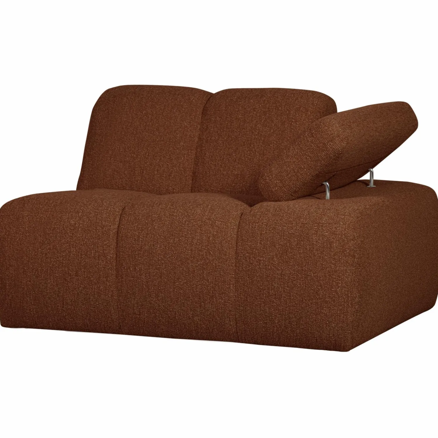 Outlet WOOOD Mojo 1-zits element arm rechts bouclé Roestbruin melange