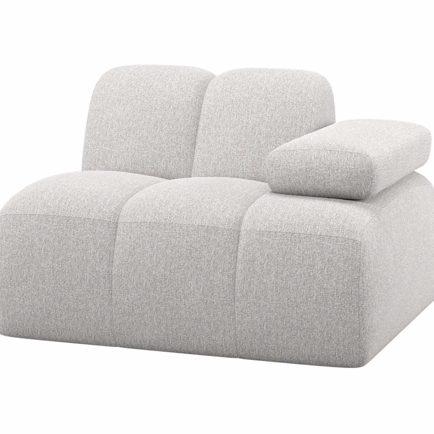 Hot WOOOD Mojo 1-zits element arm rechts bouclé ecru melange
