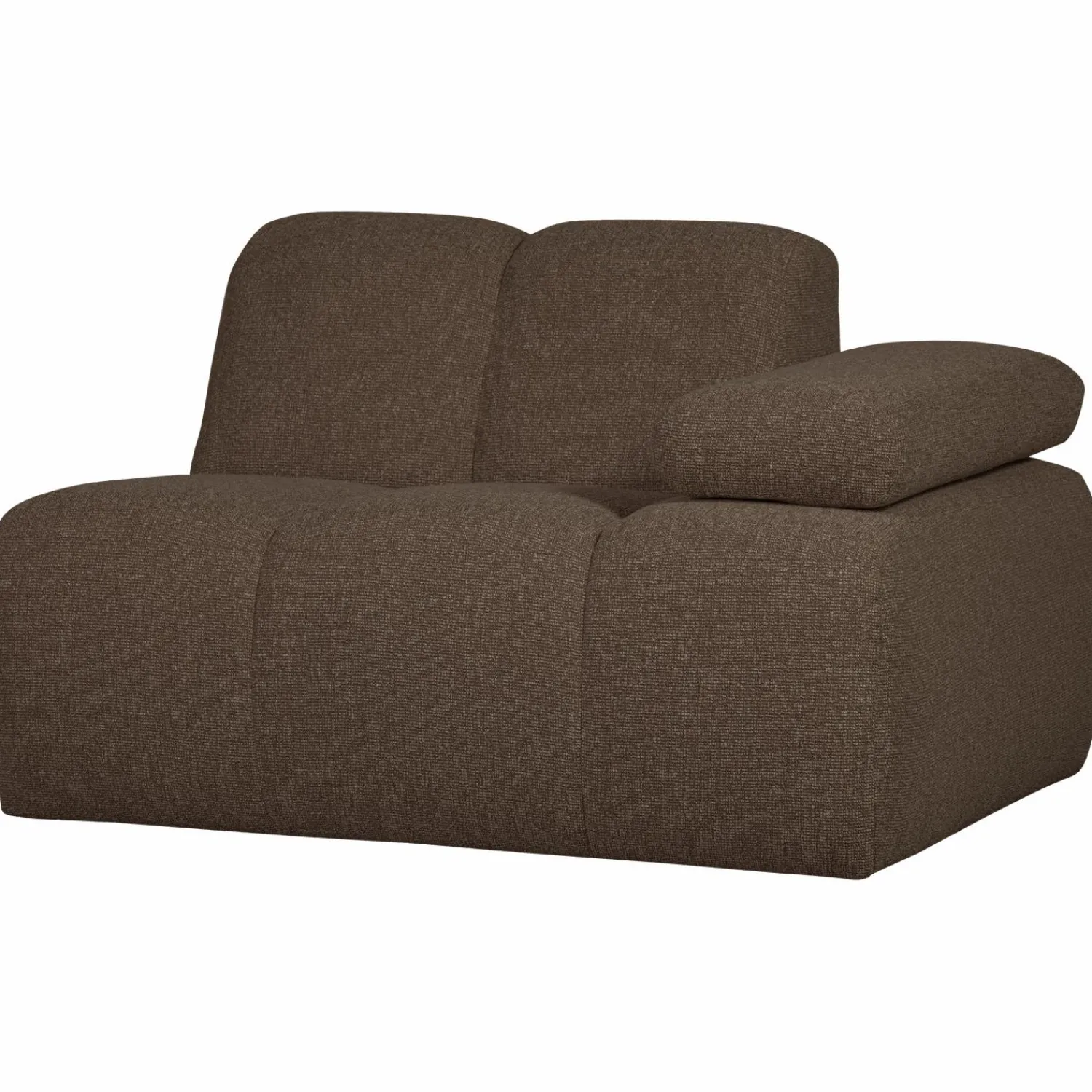 Best WOOOD Mojo 1-zits element arm rechts bouclé Bruin melange