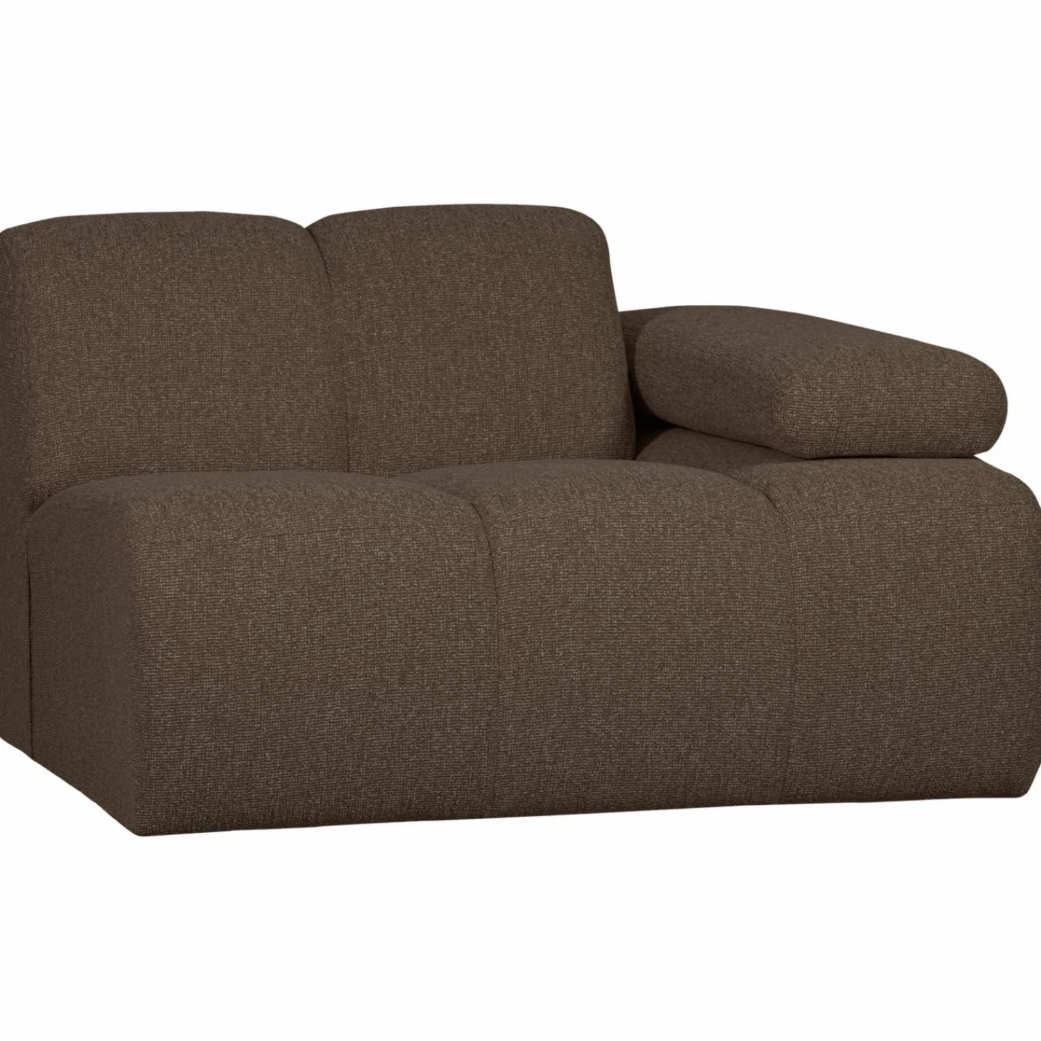 Best WOOOD Mojo 1-zits element arm rechts bouclé Bruin melange