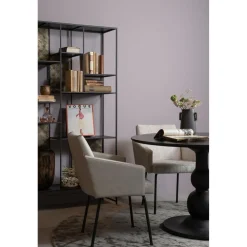 Clearance WOOOD Mount eetkamerstoel met armleuning grof geweven stof Naturel
