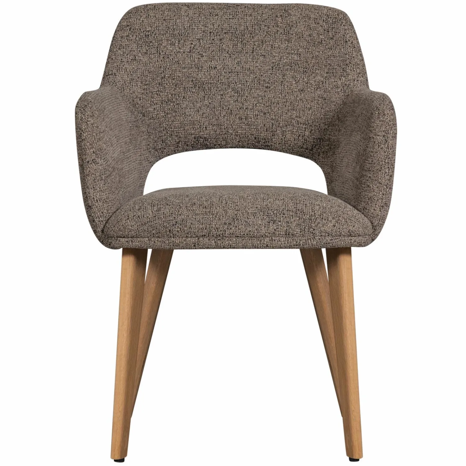 Best WOOOD Murat eetkamerstoel met houten poot naturel Taupe