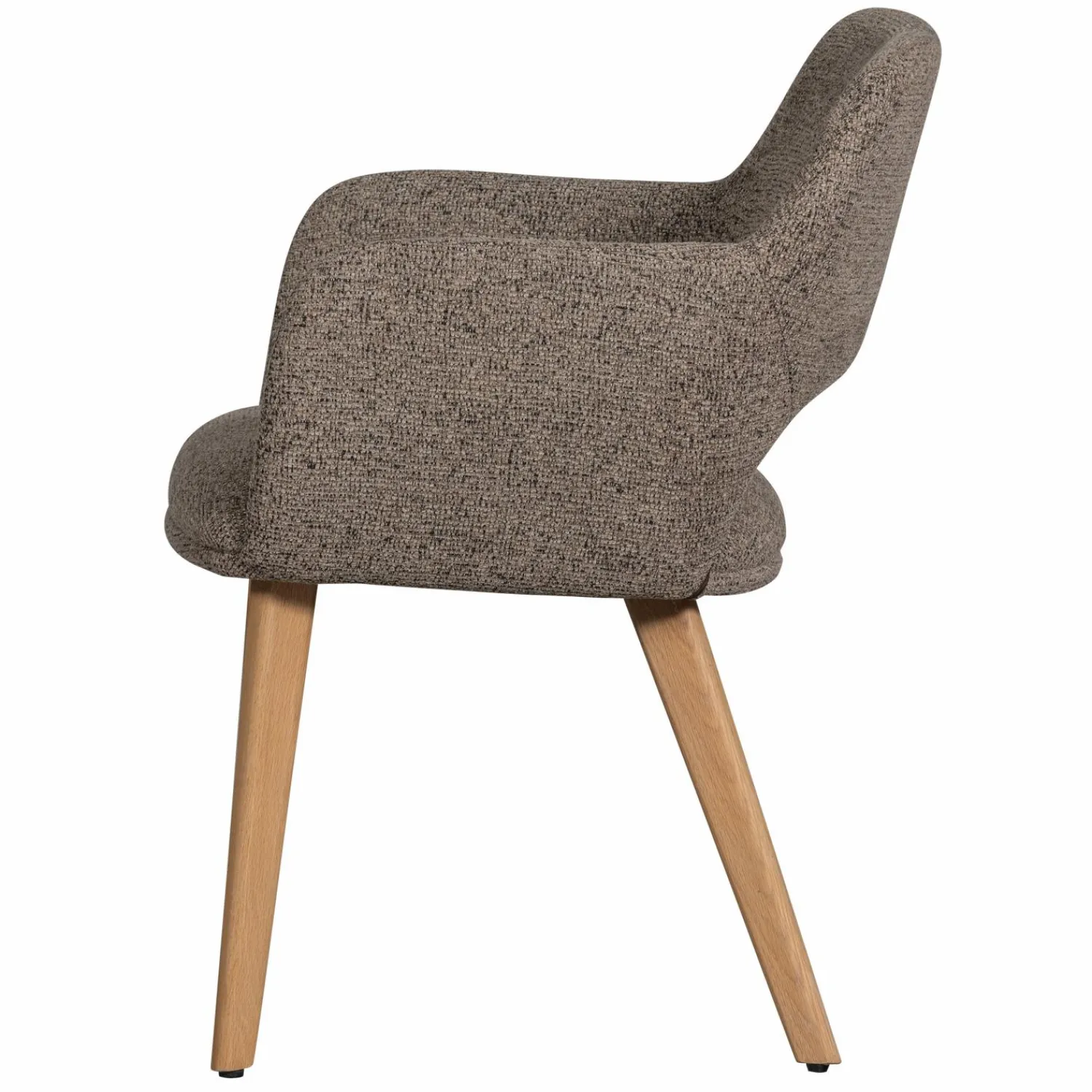 Best WOOOD Murat eetkamerstoel met houten poot naturel Taupe