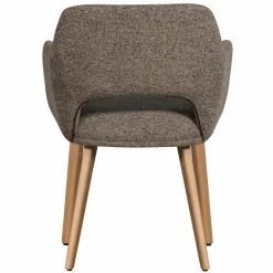 Best WOOOD Murat eetkamerstoel met houten poot naturel Taupe