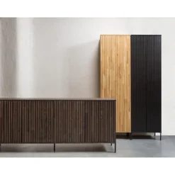 Online WOOOD New Gravure dressoir 200 cm essen fineer Espresso