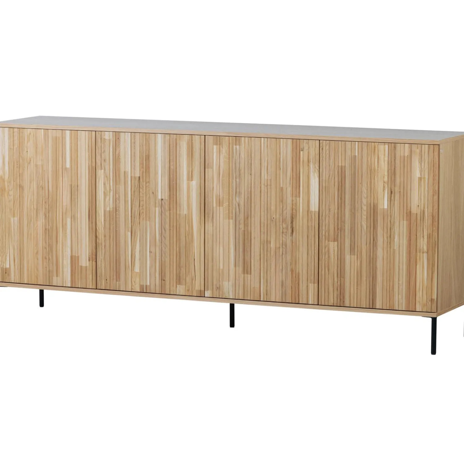 Sale WOOOD New Gravure dressoir 200 cm eiken blanke lak Naturel