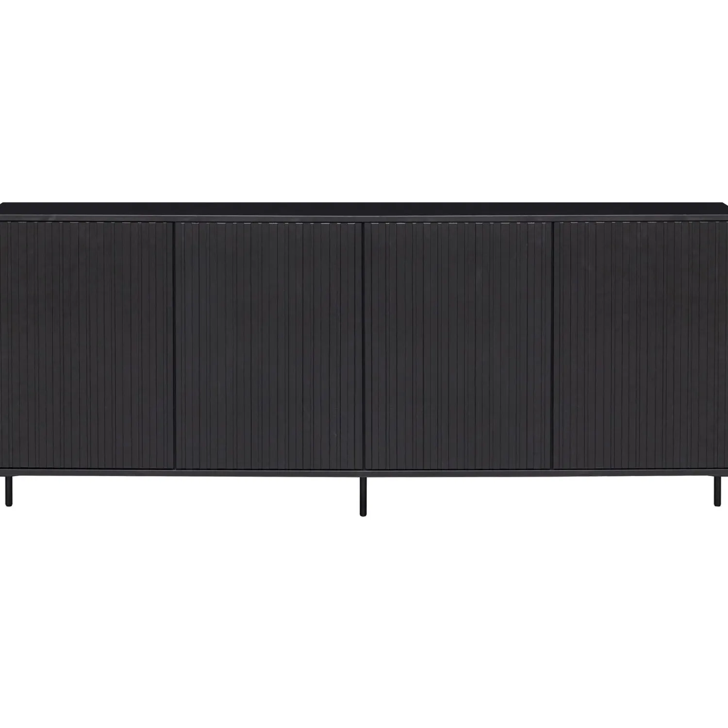 Clearance WOOOD New Gravure dressoir 200 cm grenen Zwart