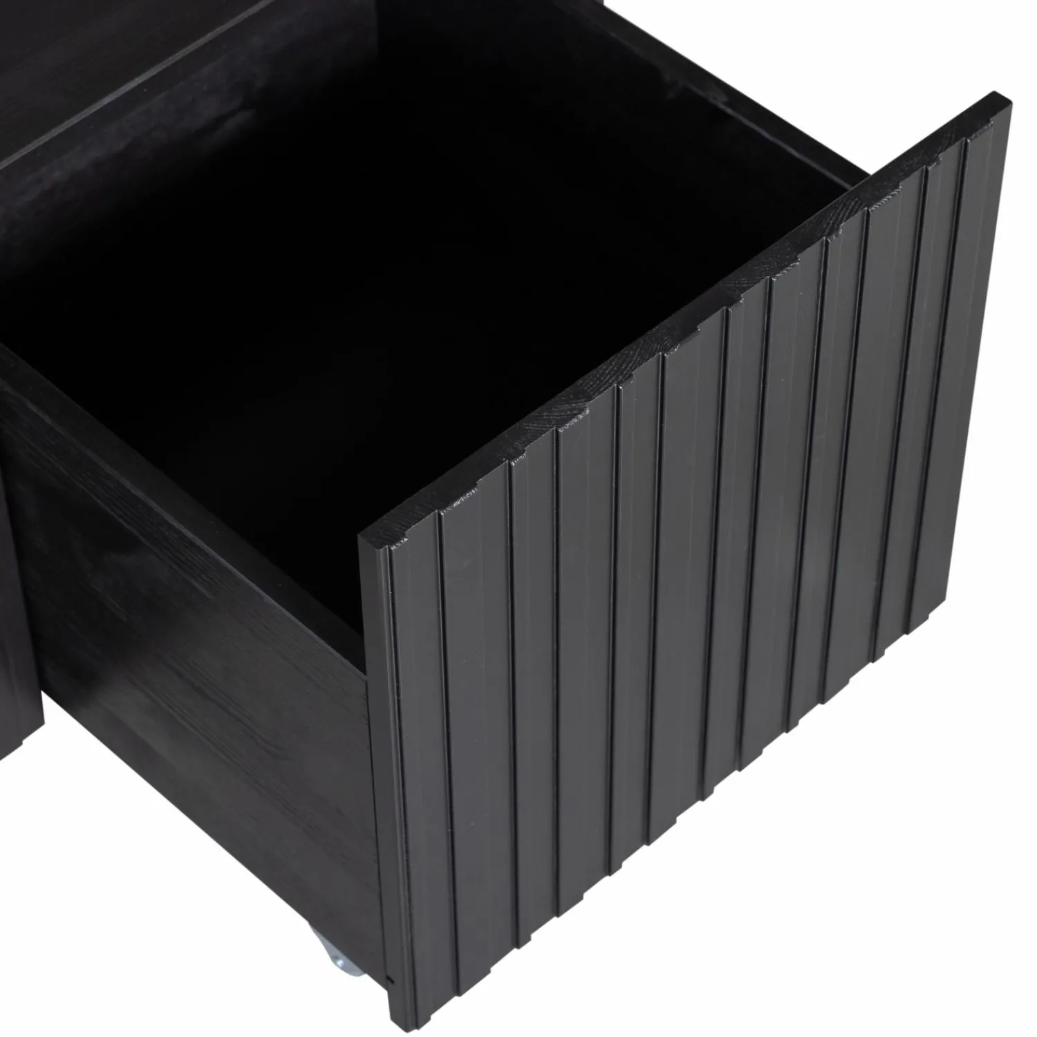 WOOOD New Gravure kistbank grenen Zwart