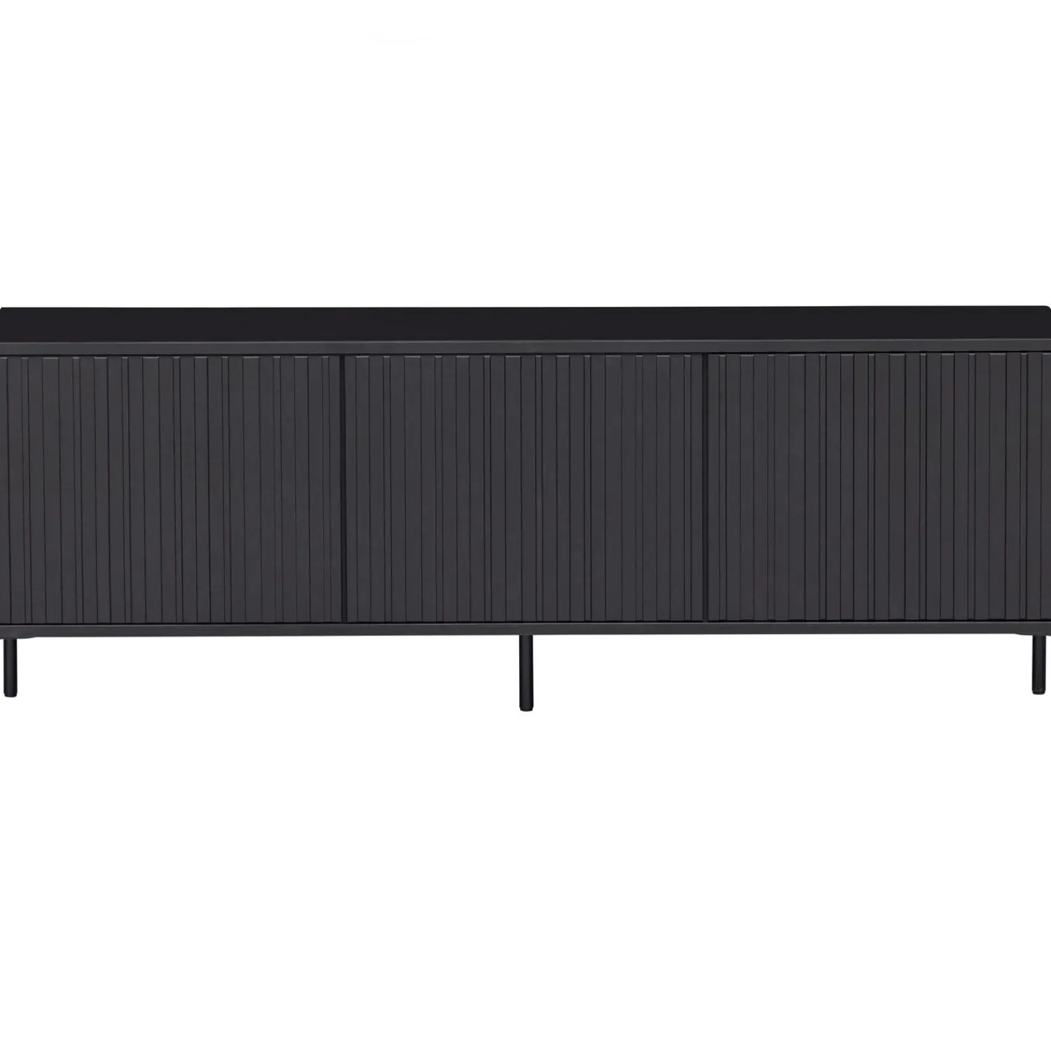 Clearance WOOOD New Gravure tv meubel 150 cm grenen Zwart