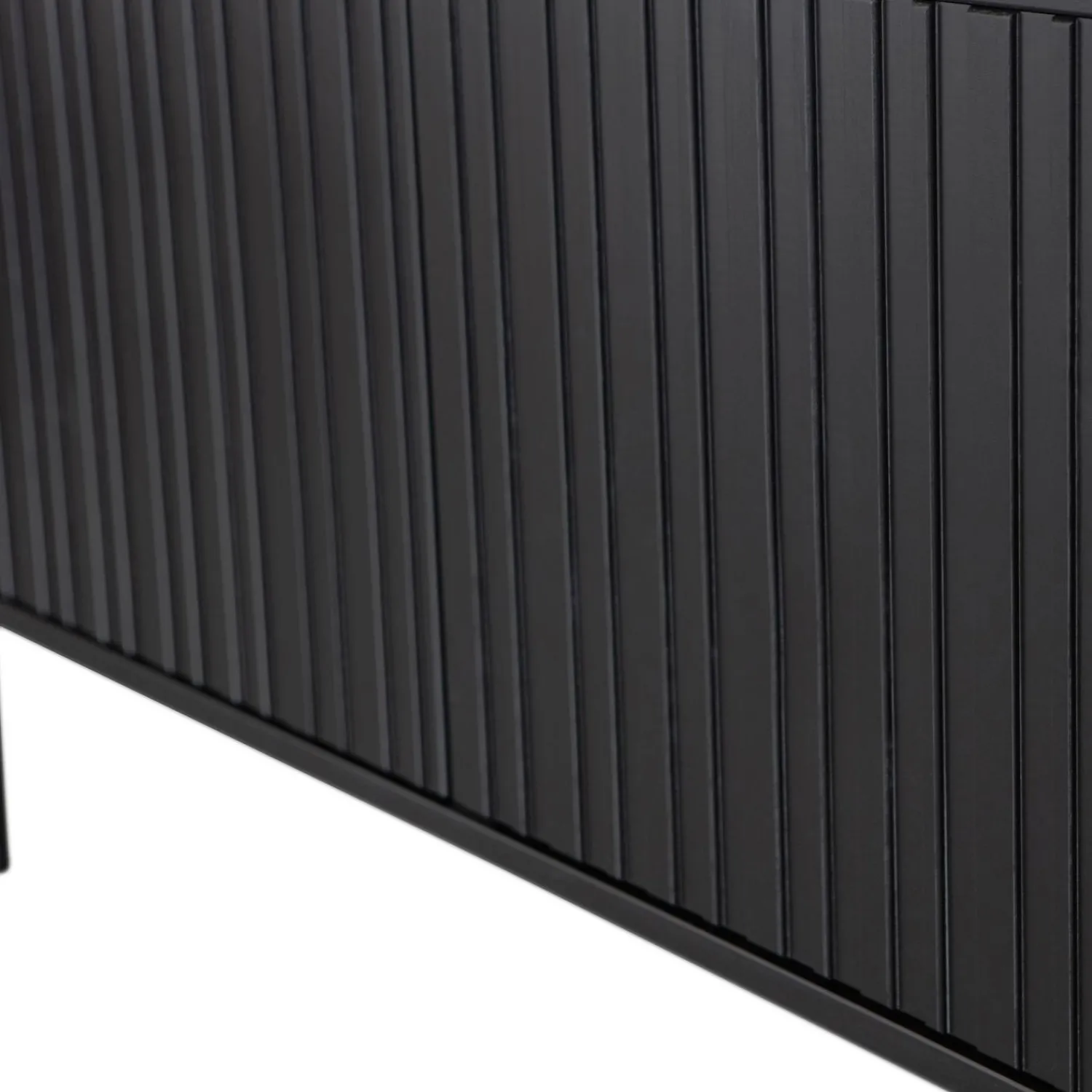 Clearance WOOOD New Gravure tv meubel 150 cm grenen Zwart
