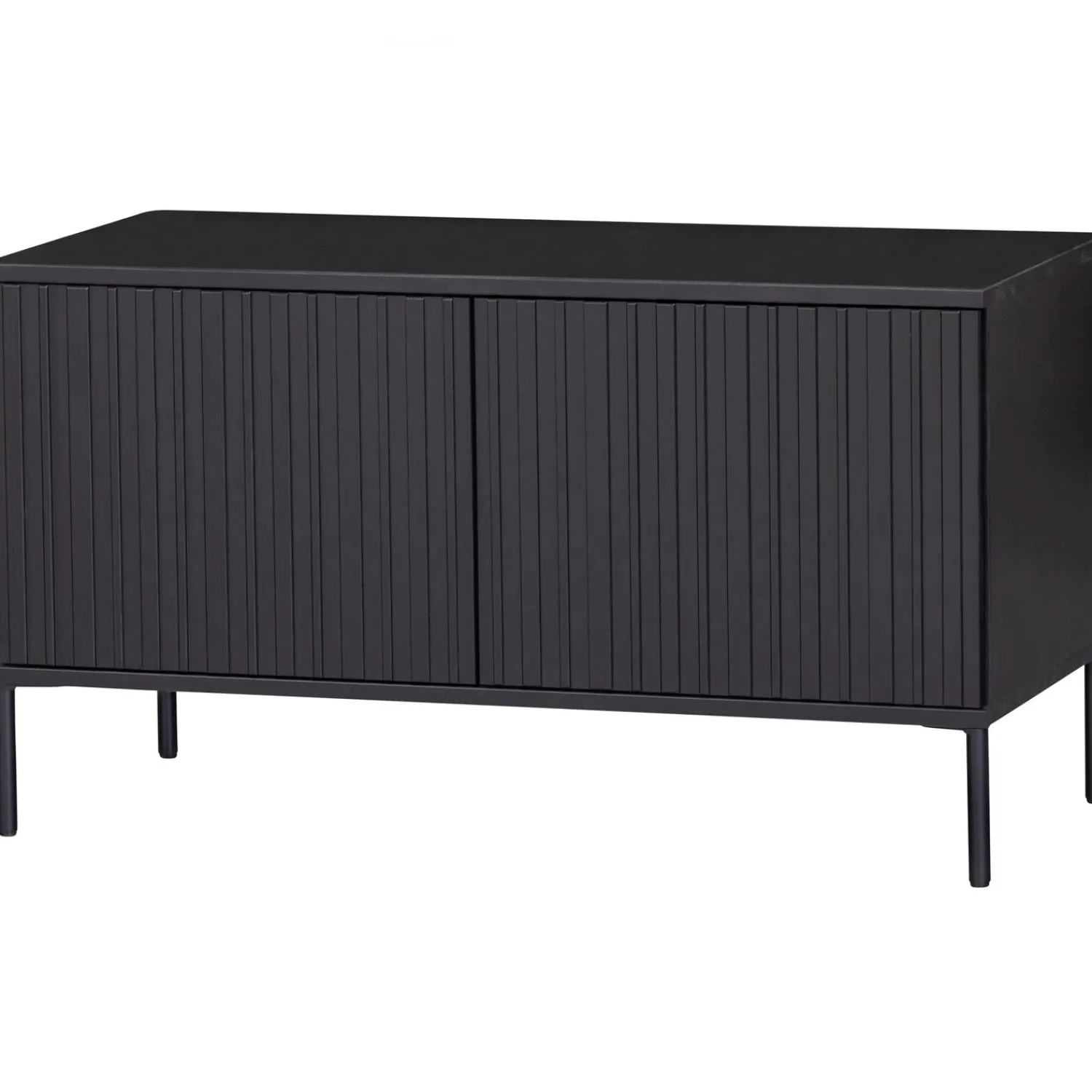 Hot WOOOD New Gravure tv meubel 100 cm grenen Zwart