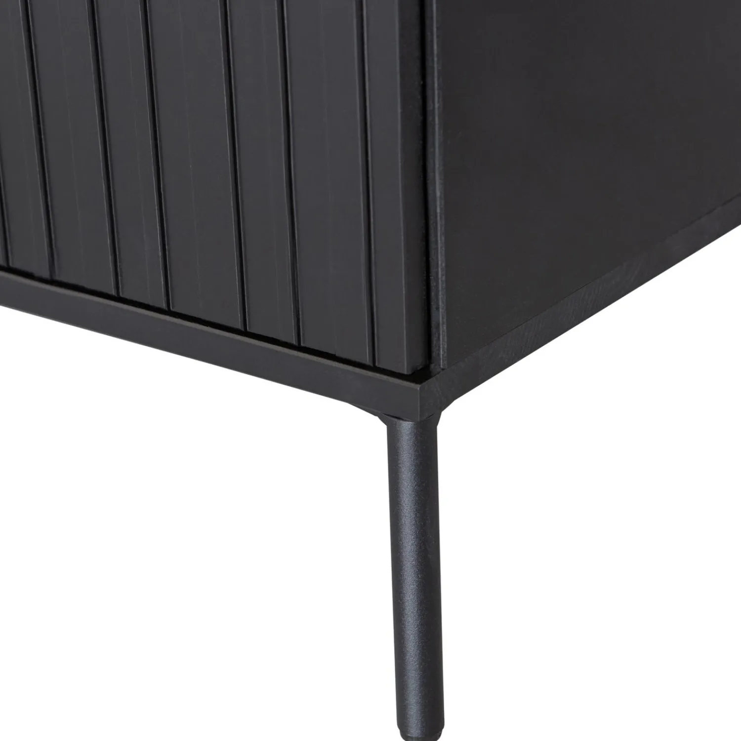 Hot WOOOD New Gravure tv meubel 100 cm grenen Zwart