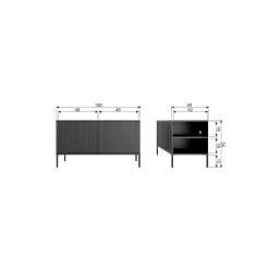 Discount WOOOD New Gravure tv meubel 100 cm eiken blanke lak Naturel