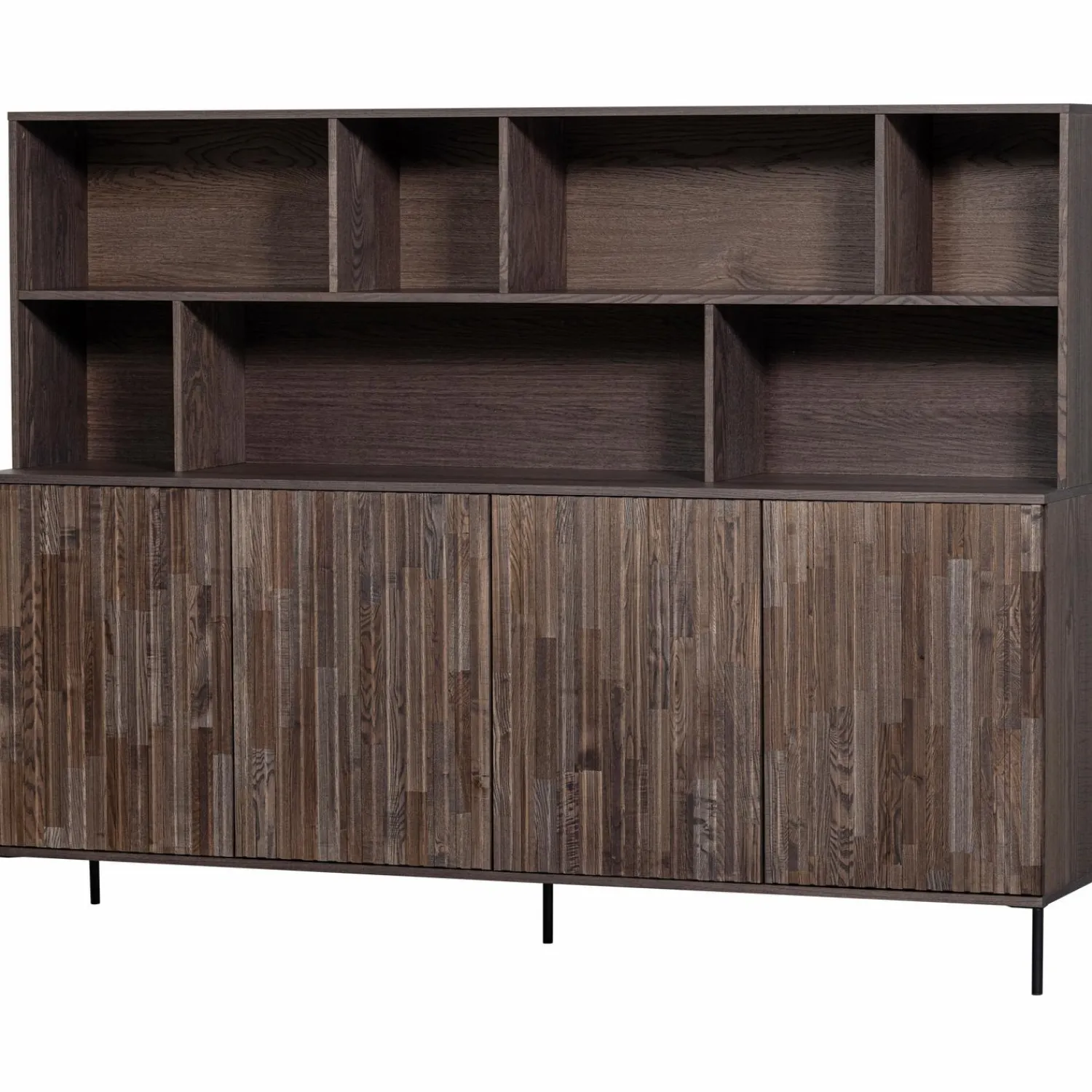 Discount WOOOD New Gravure wandkast essen fineer Espresso