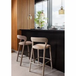 Discount WOOOD Noble barstoel Taupe