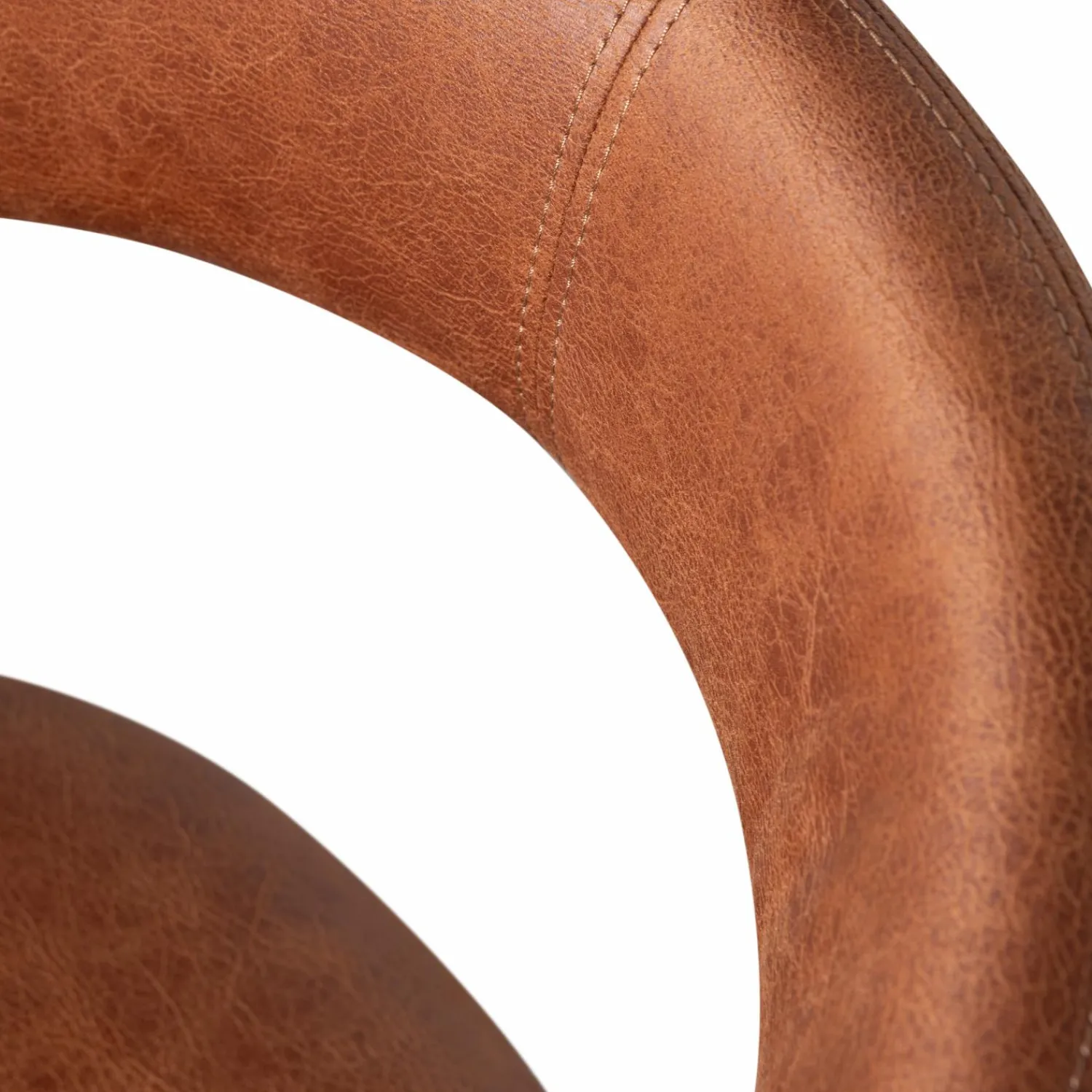 Hot WOOOD Noble eetkamerstoel leerlook Cognac