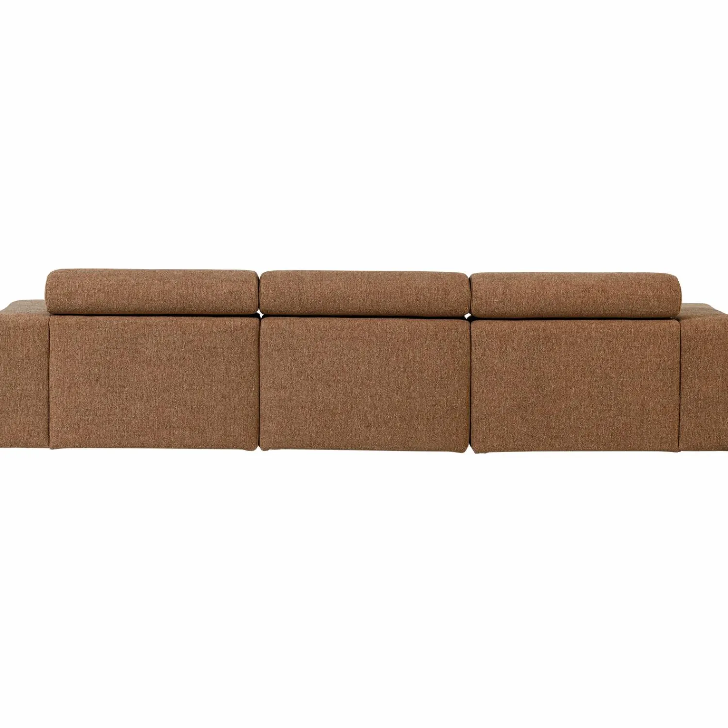 Best WOOOD Novi chaise longue bank links bouclé bruin Karamel