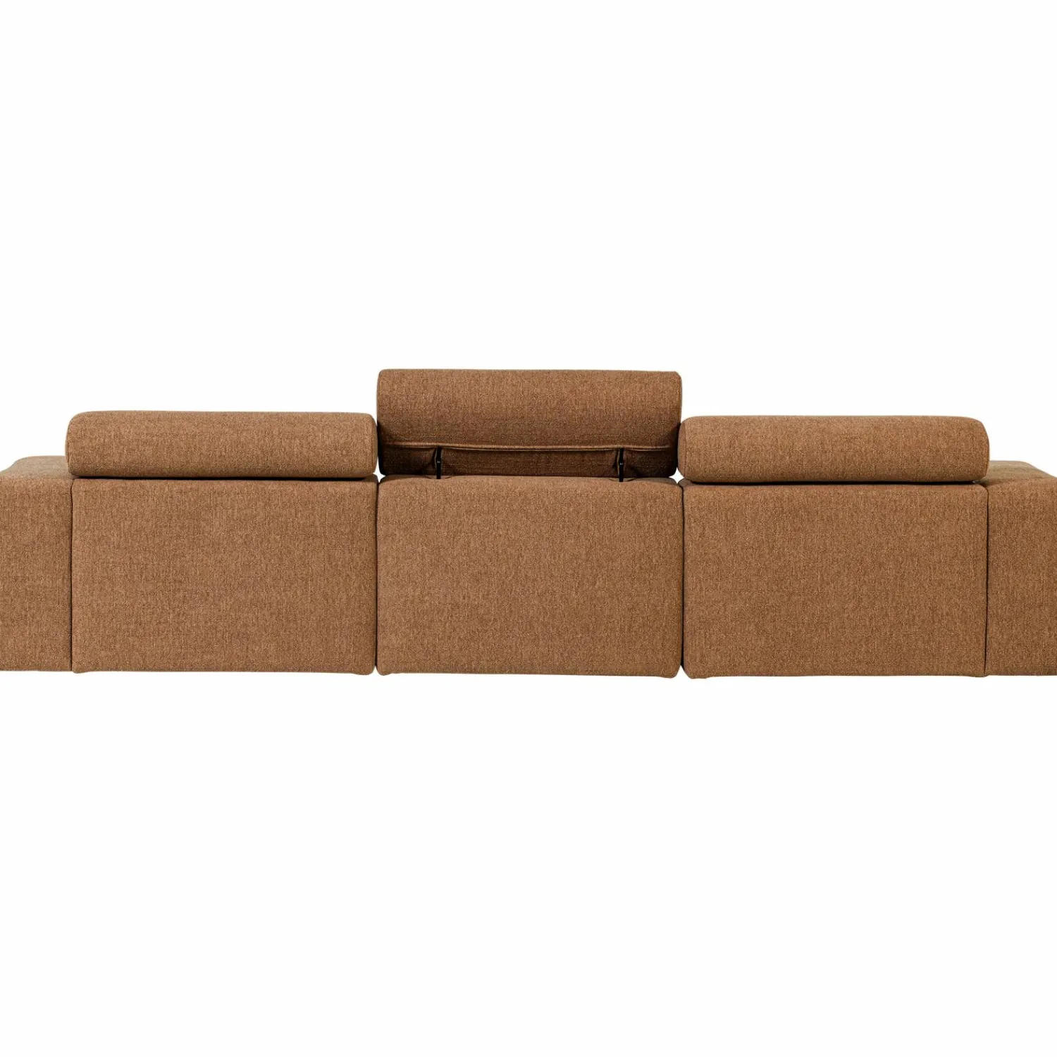 Discount WOOOD Novi chaise longue bank rechts bouclé bruin Karamel