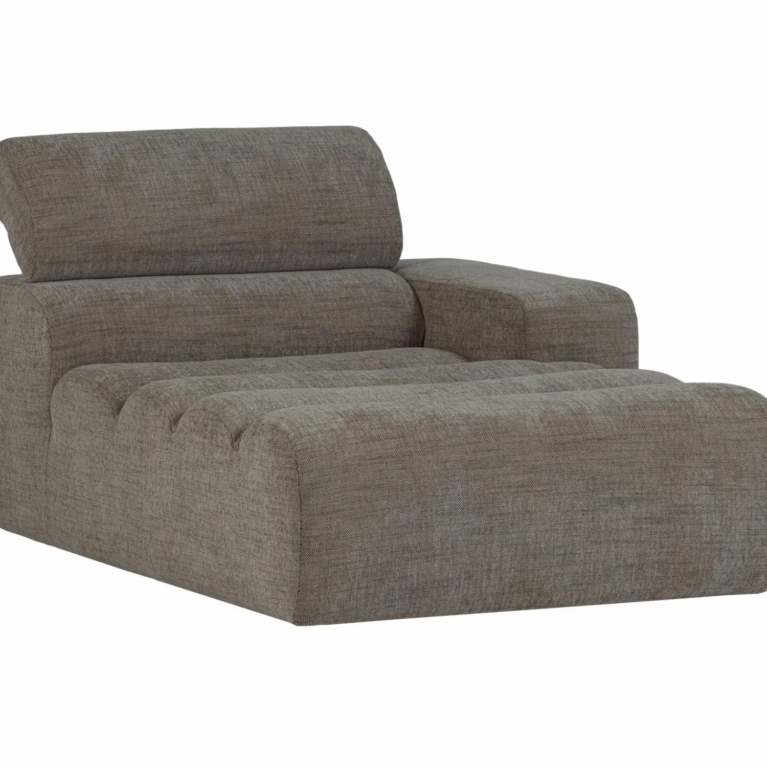 Hot WOOOD Novi chaise longue element arm rechts Grijs melange