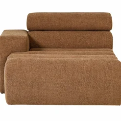 Online WOOOD Novi chaise longue element arm links bouclé bruin Karamel