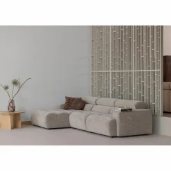 New WOOOD Novi chaise longue element arm links Naturel melange