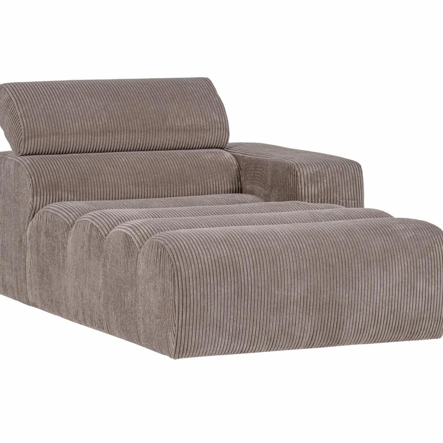 Sale WOOOD Novi chaise longue element arm rechts ribstof Zand