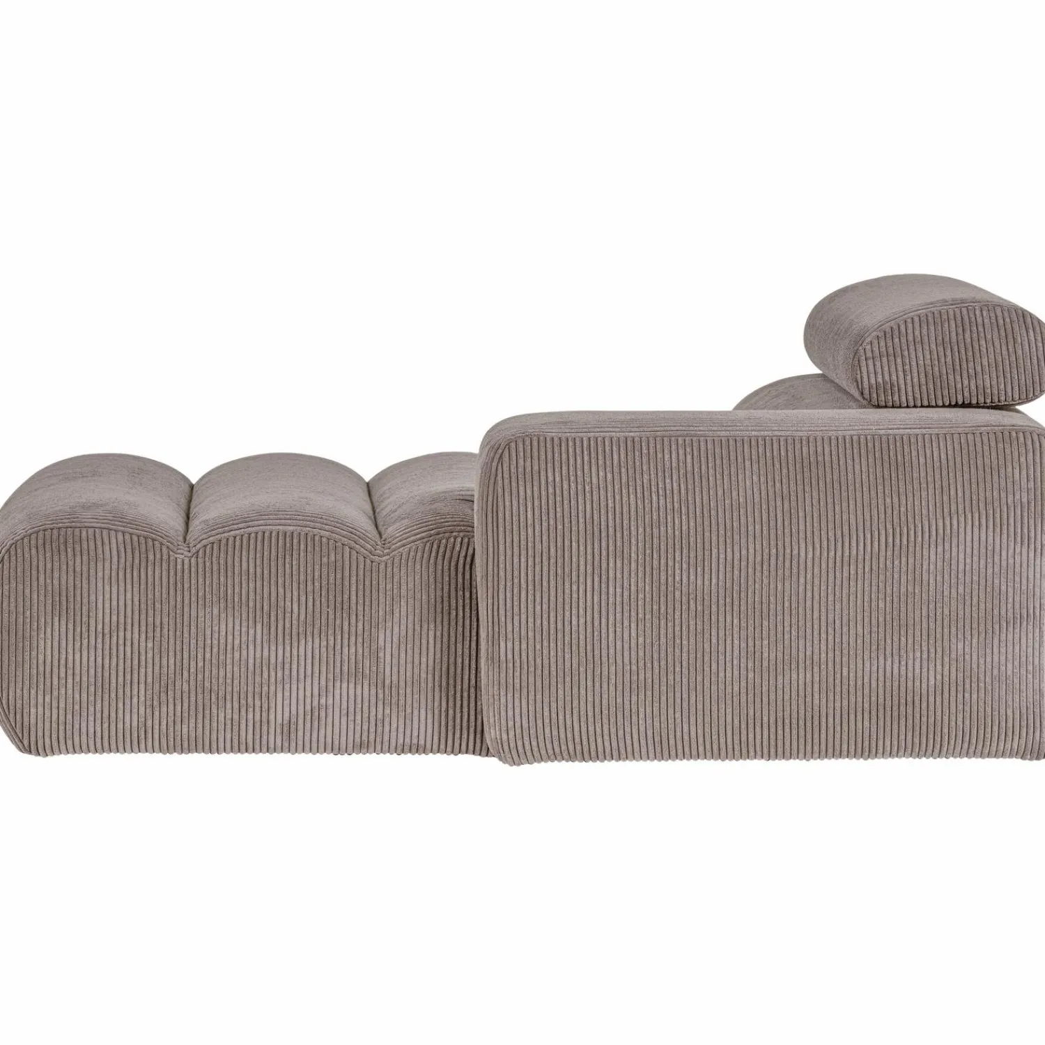 Sale WOOOD Novi chaise longue element arm rechts ribstof Zand