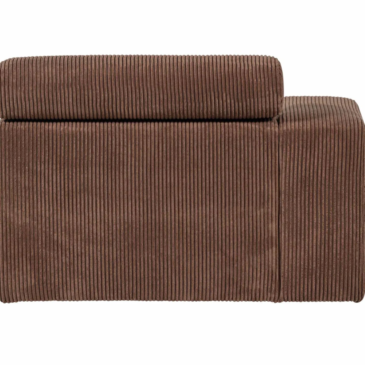 Clearance WOOOD Novi chaise longue element arm links ribstof Mokkabruin