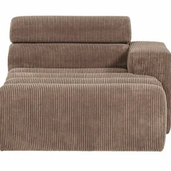 Best WOOOD Novi chaise longue element arm rechts ribstof Taupe
