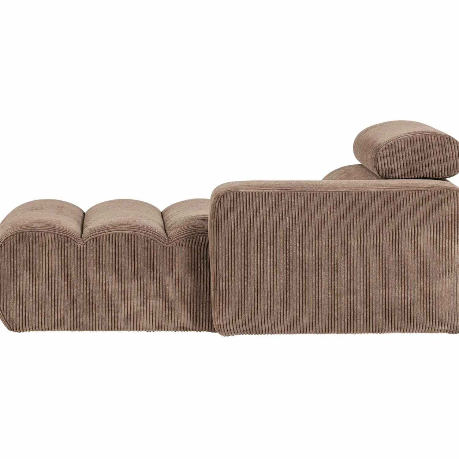 Best WOOOD Novi chaise longue element arm rechts ribstof Taupe