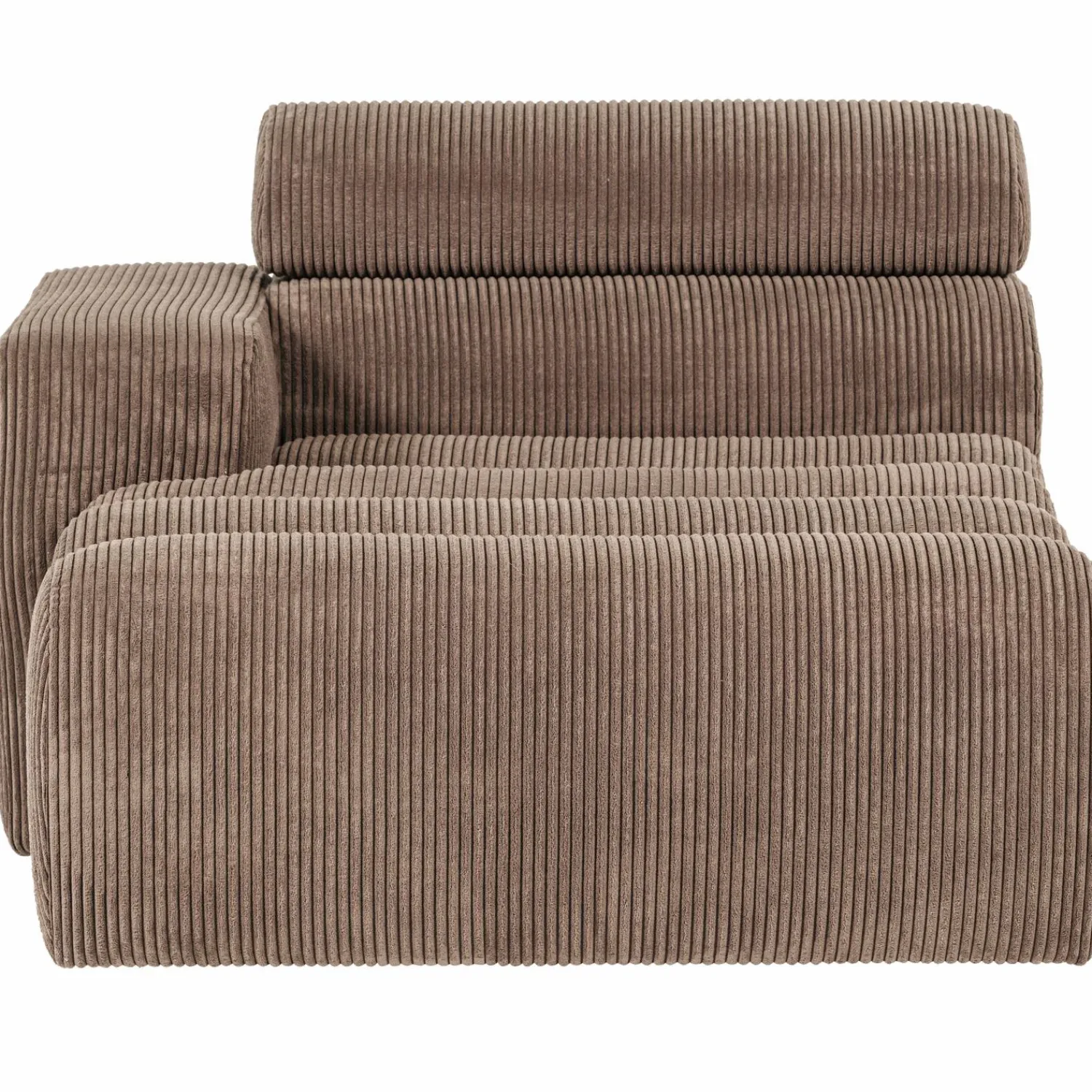 WOOOD Novi chaise longue element arm links ribstof Taupe
