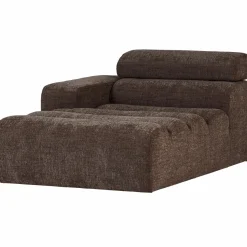 Sale WOOOD Novi chaise longue element arm links Donkerbruin melange