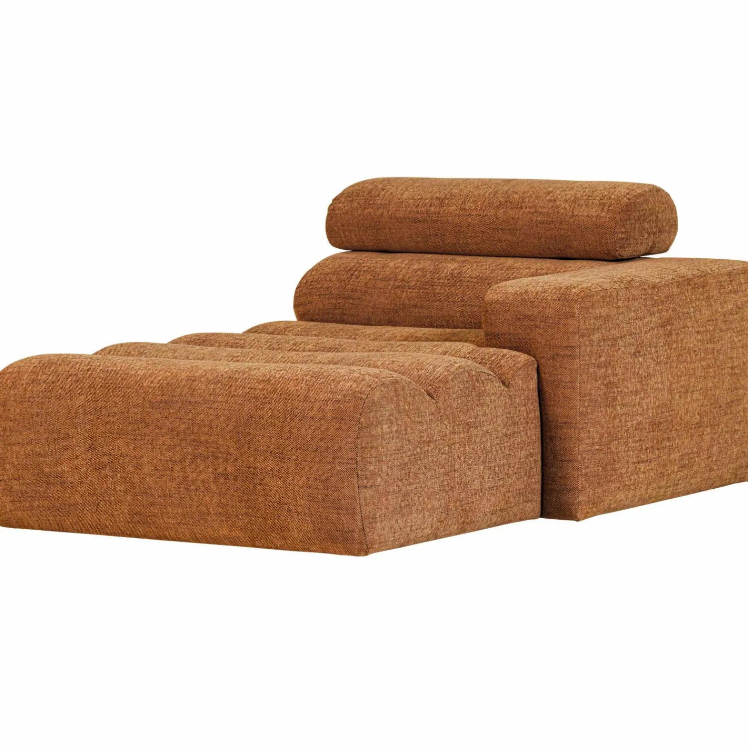 Online WOOOD Novi chaise longue element arm rechts melange Oranje