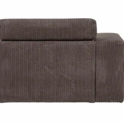 Online WOOOD Novi 1-zits element arm links ribstof grijsbruin Grijs/bruin