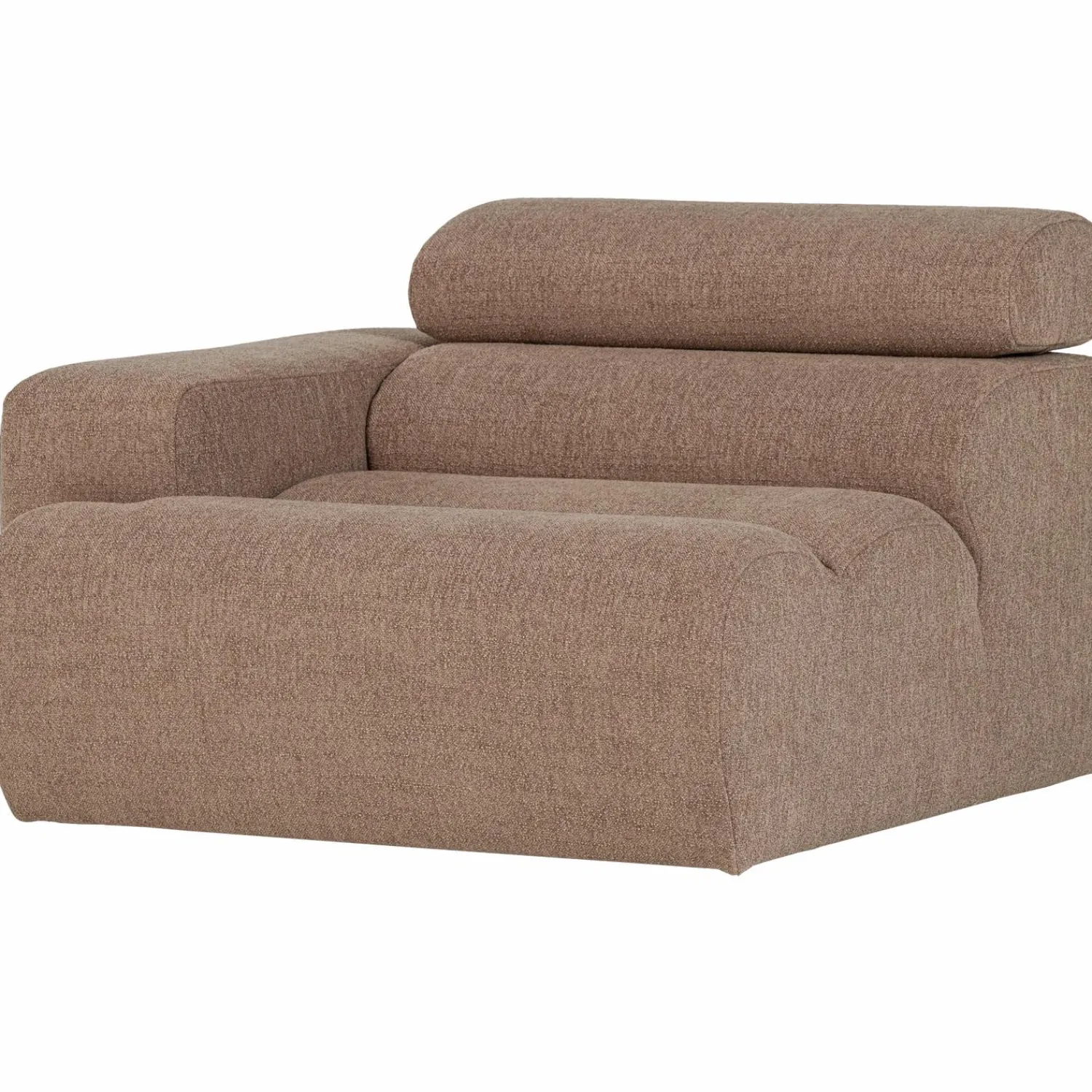 Online WOOOD Novi 1-zits element arm links bouclé Taupe