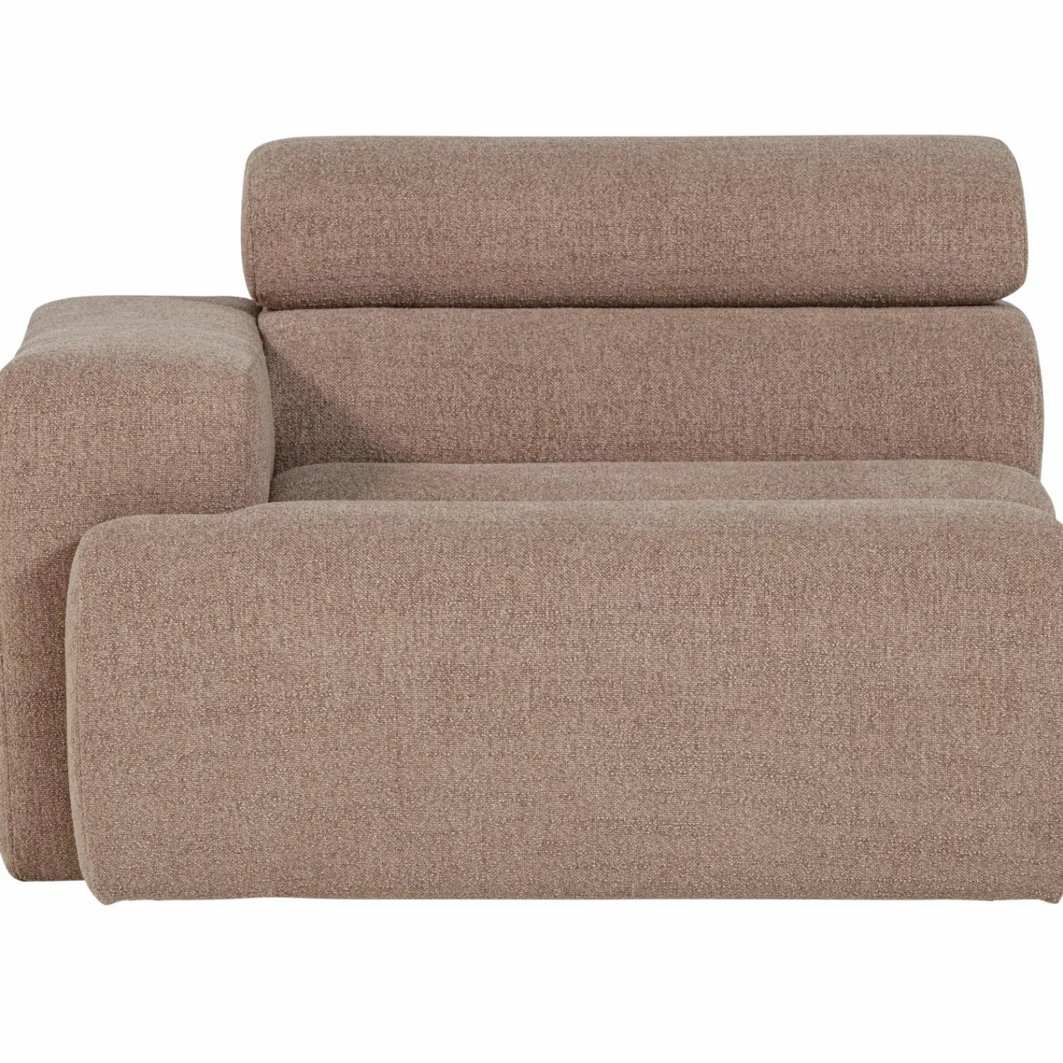 Online WOOOD Novi 1-zits element arm links bouclé Taupe